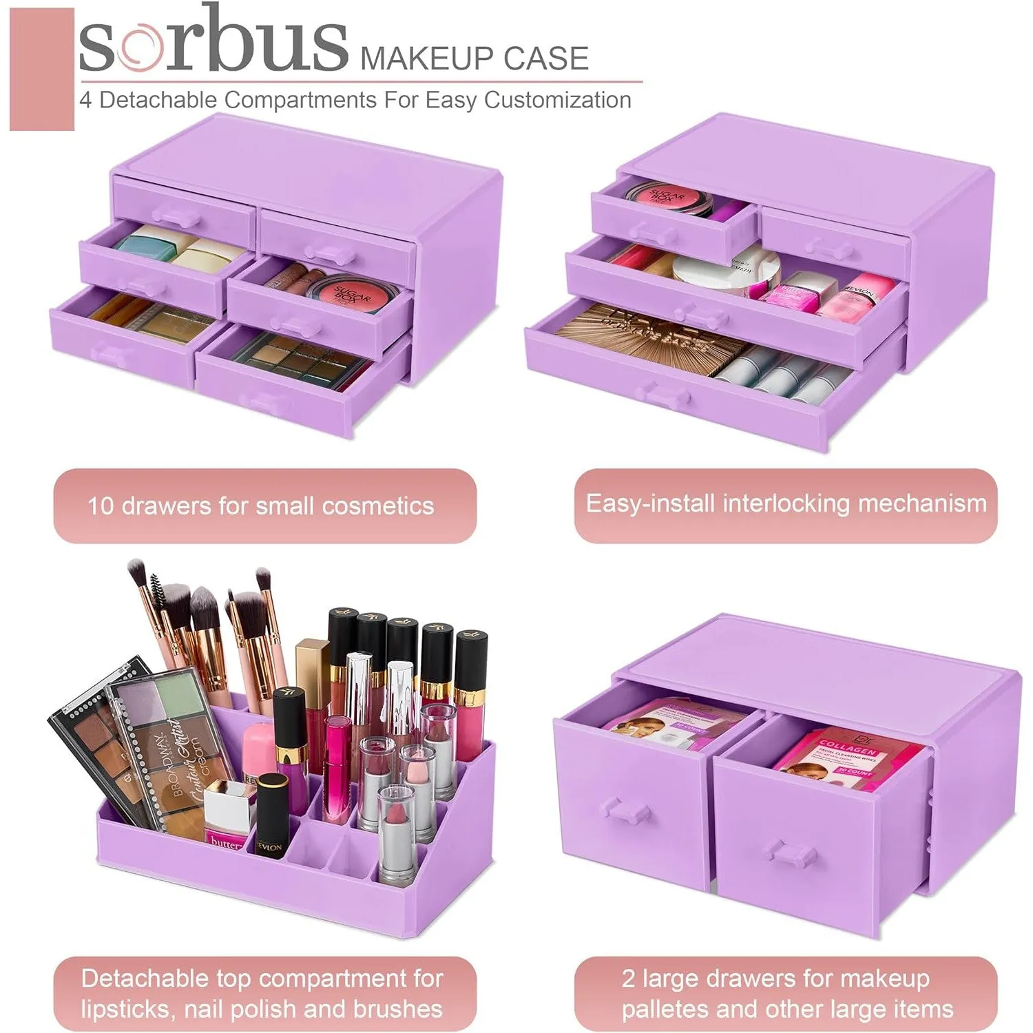 Stackable Makeup Organizer (12 Drawer)