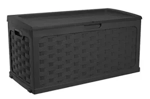 Starplast 49811 Deck Box, 71 Gallon, Black