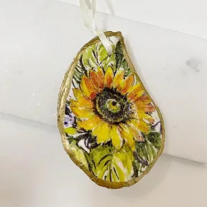 Sunflower Oyster Ornament