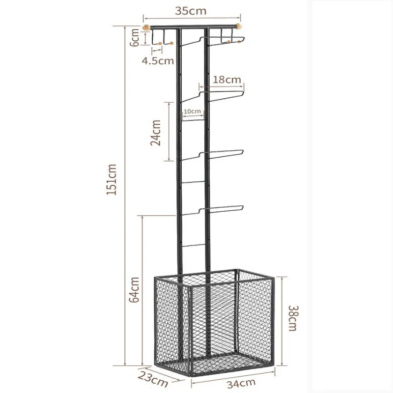 Velora Ball Storage Rack - Black