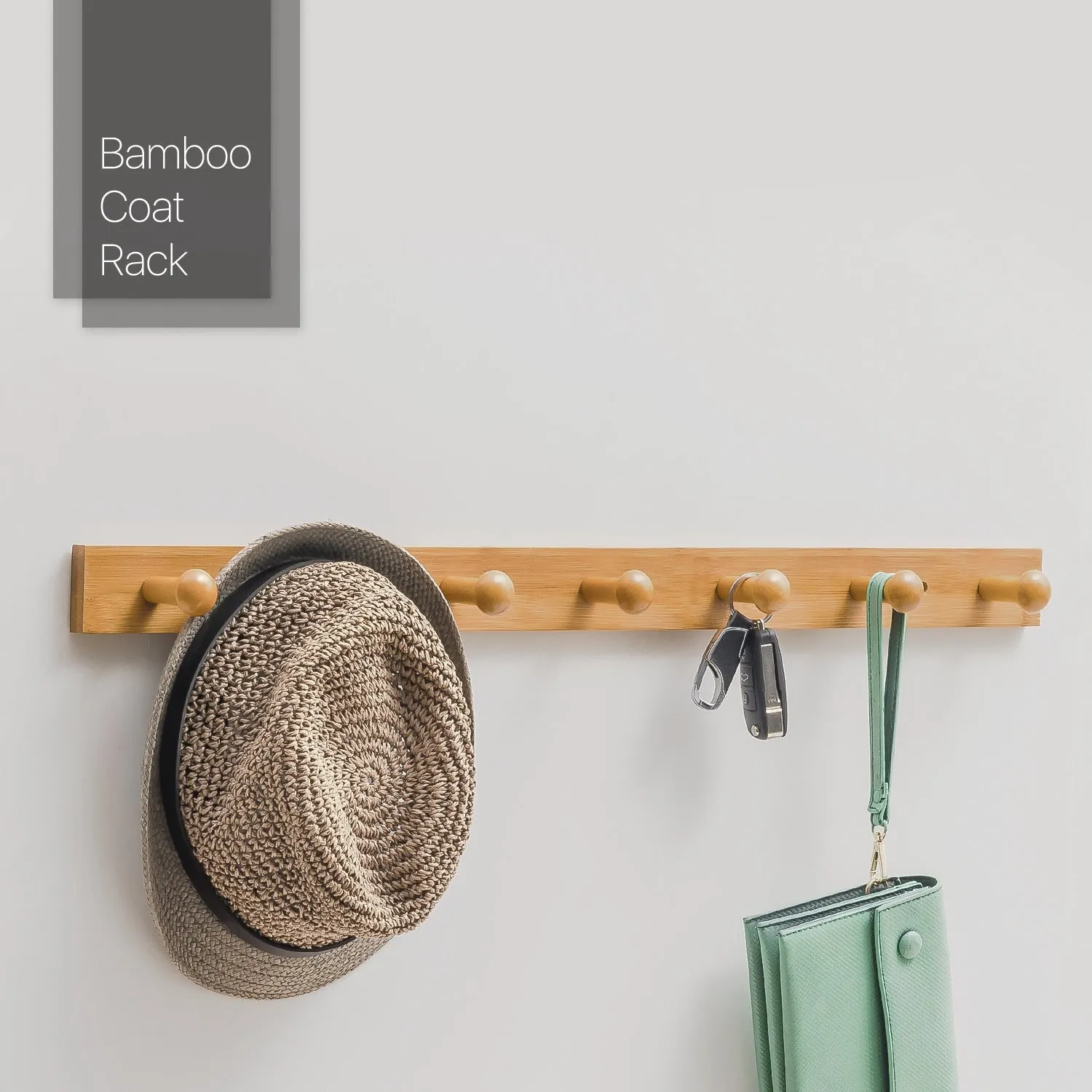 Wall Mounted Coat Hook - Natural