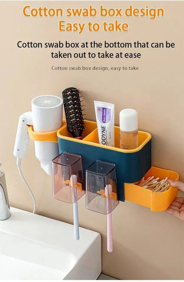 Wall Mounted Multifunctional Bathroom Rack