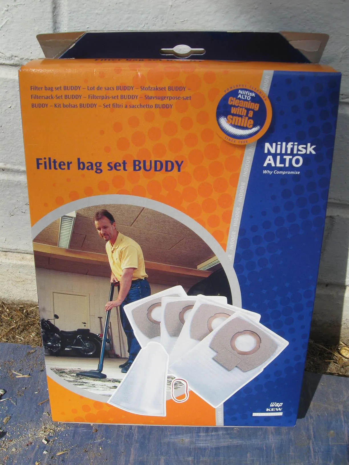 WAP By Nilfisk-Alto Buddy 18 Wet and Dry Vacuum Cleaner Dustbags Pack of 4