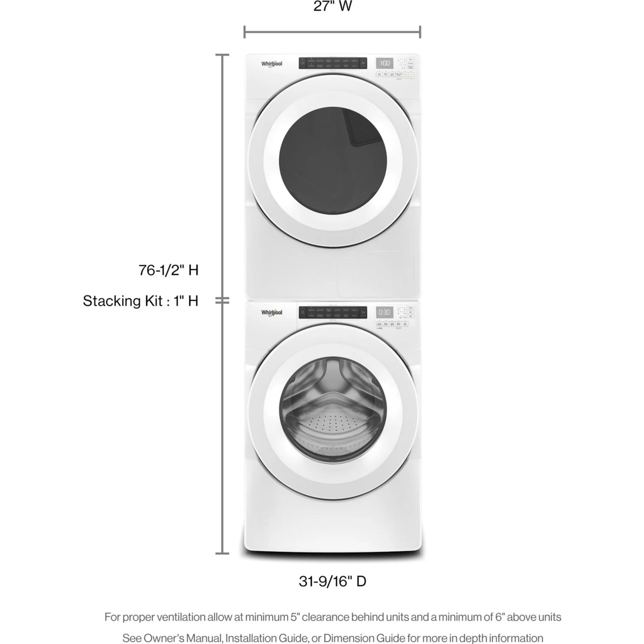 Whirlpool Front Load Washer (WFW5605MC) - Chrome Shadow