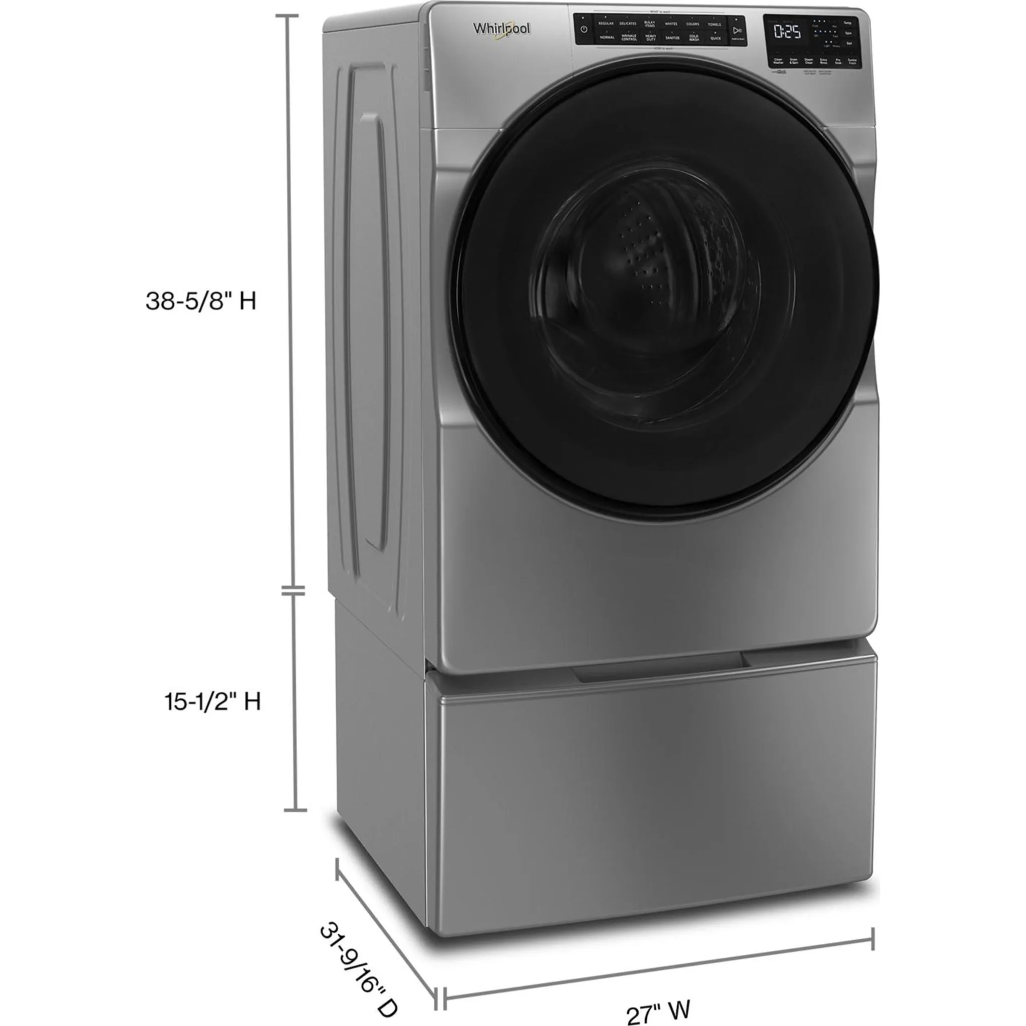 Whirlpool Front Load Washer (WFW5605MC) - Chrome Shadow