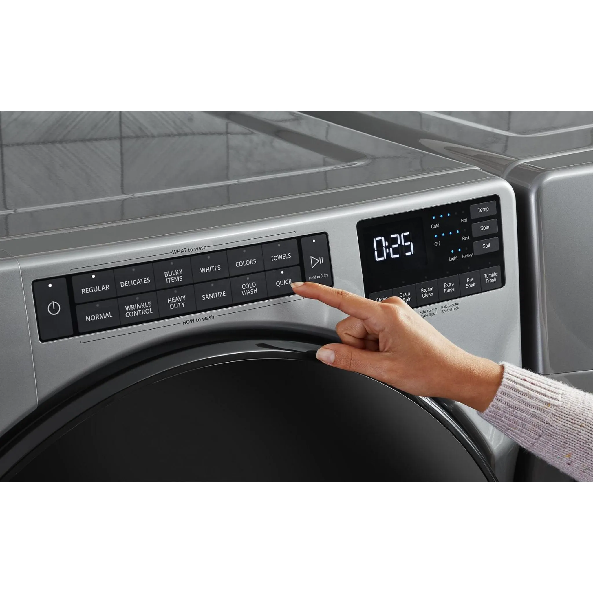 Whirlpool Front Load Washer (WFW5605MC) - Chrome Shadow